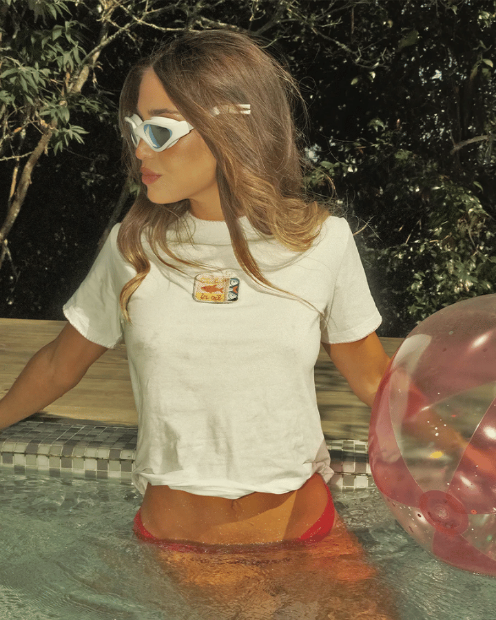 CELEIT CAMISETA SARDINE BLANCO/ROSA