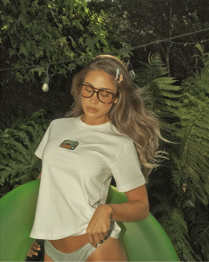 CELEIT CAMISETA SARDINE BLANCO/AMARILLO