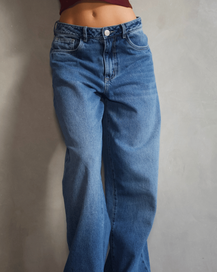 JEAN STRAIGHT WIDE AZUL OSCURO