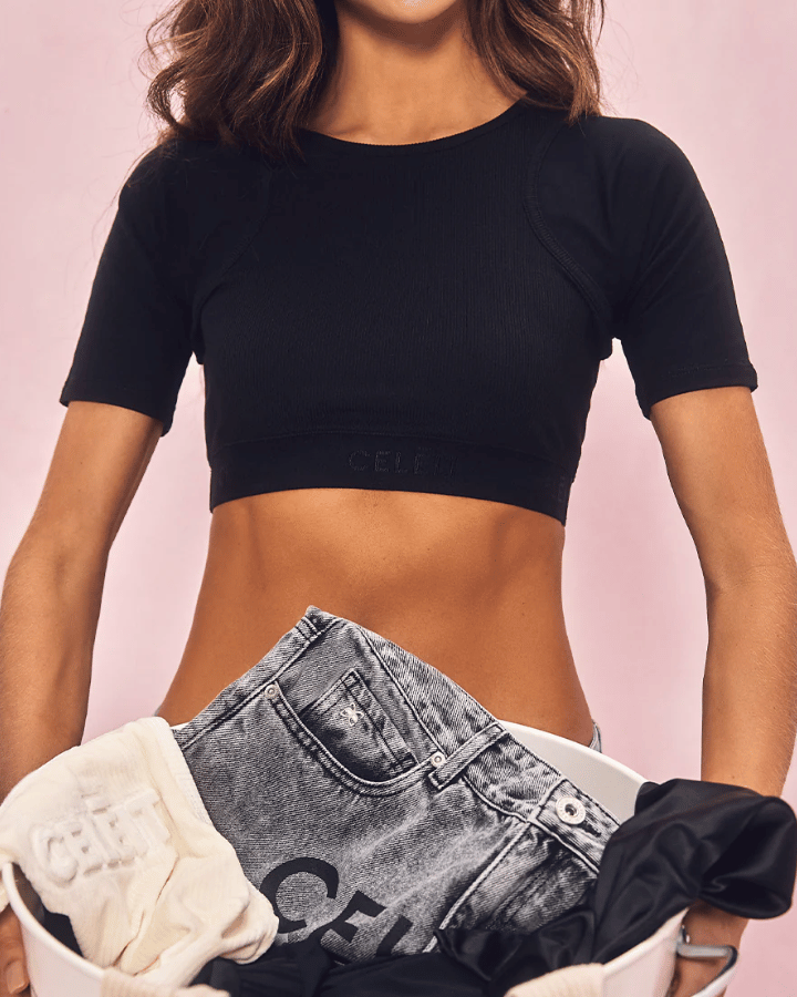 CELEIT CROP TEE NEGRO
