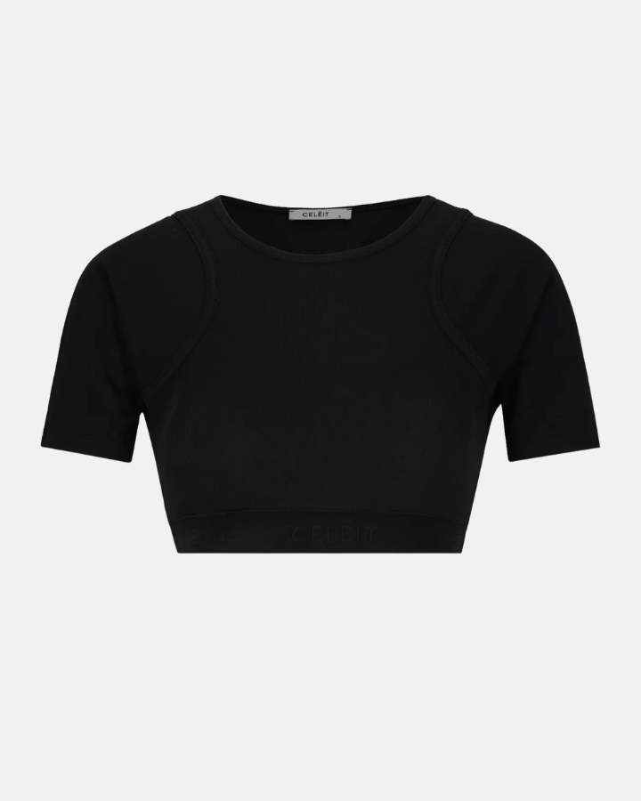 CELEIT CROP TEE NEGRO