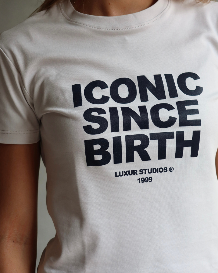 CAMISETA MANGA CORTA ICONIC BABY TEE GRIS