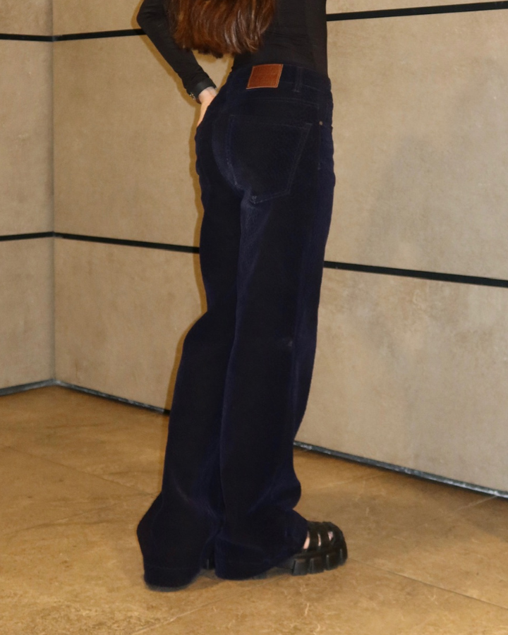 JEAN STRAIGHT RECTO SNAKE TEXTURE AZUL
