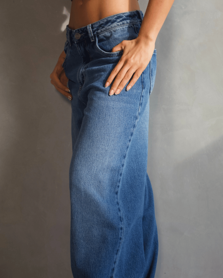 JEAN STRAIGHT WIDE AZUL OSCURO