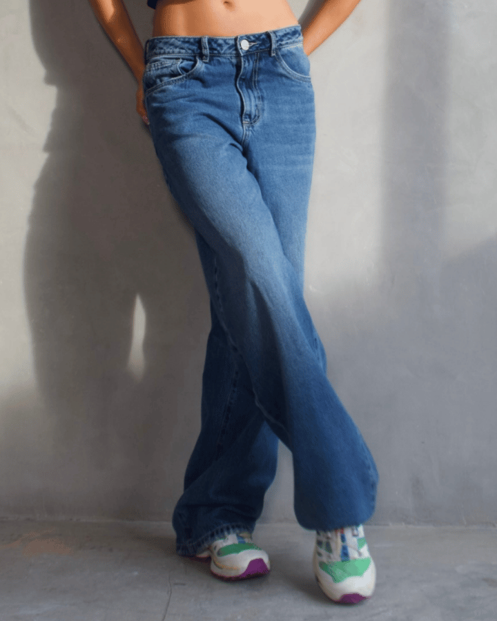 JEAN STRAIGHT WIDE AZUL OSCURO