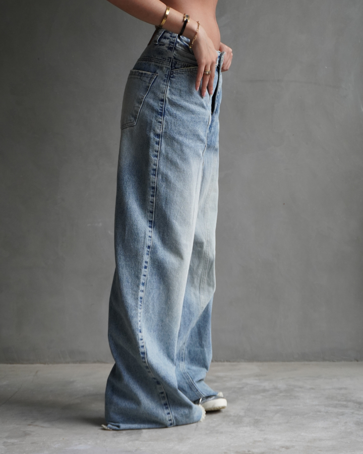 JEAN LINE STRAIGHT WIDE AZUL WASHED
