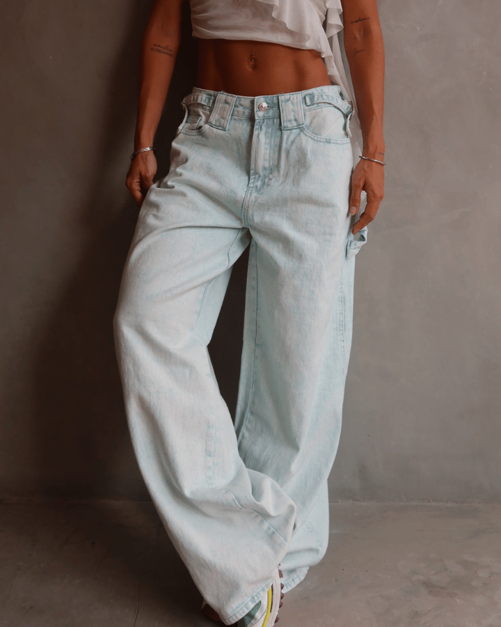 JEAN PREMIUM SOPHIA DIRTY WASH ICE AZUL