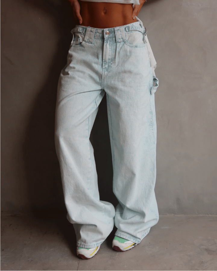 JEAN PREMIUM SOPHIA DIRTY WASH ICE AZUL