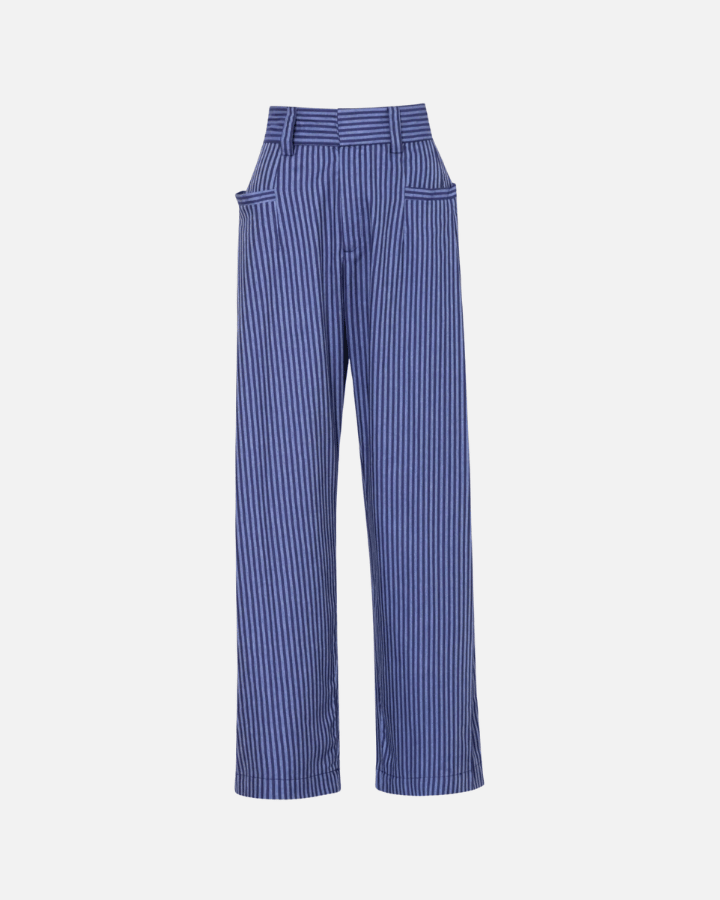 MACONDIA PANTALÓN PREMIUM DE RAYAS AZUL