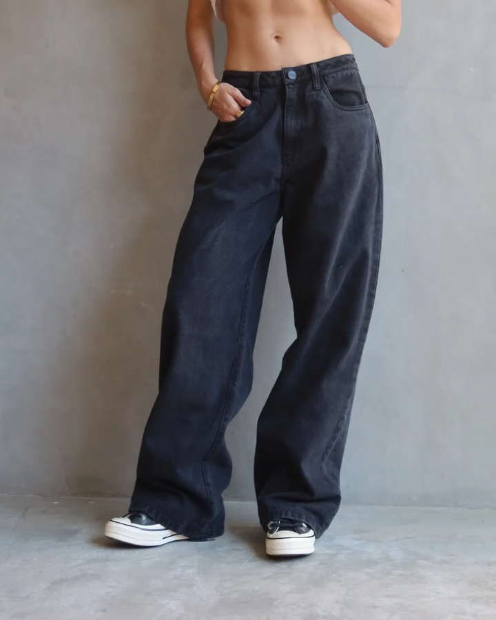 JEAN DESERVE LESS STRAIGHT RELAXED FIT NEGRO