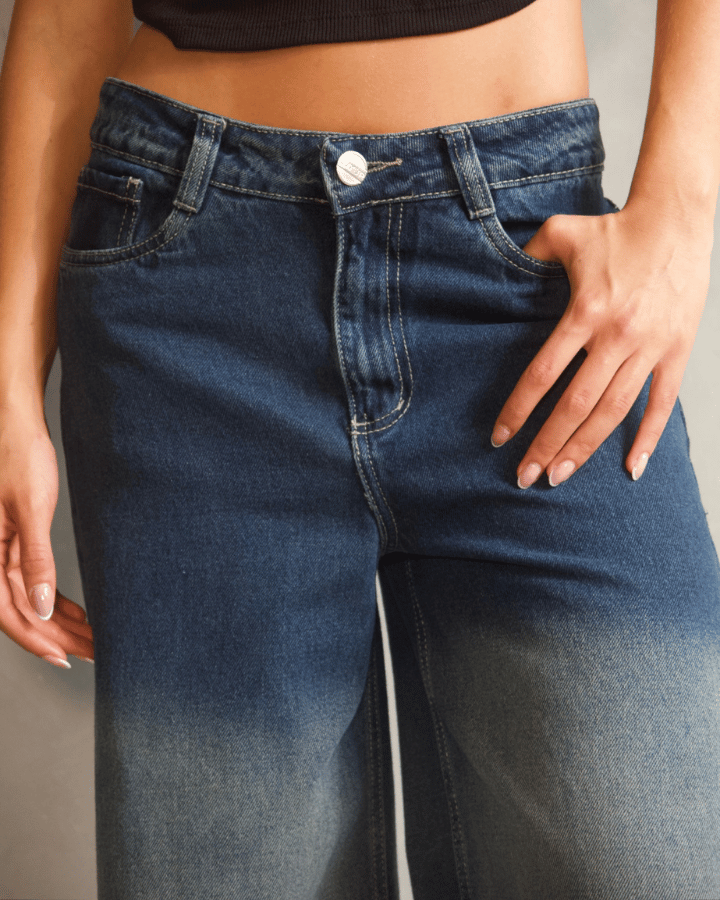 JEAN ANCHO WIDE LEG DEGRADADO AZUL