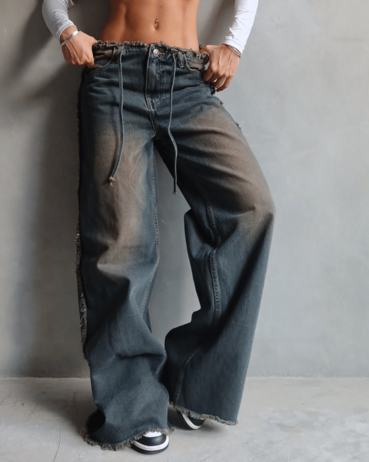 JEAN PREMIUM SEAM DESTROYED AZUL OSCURO