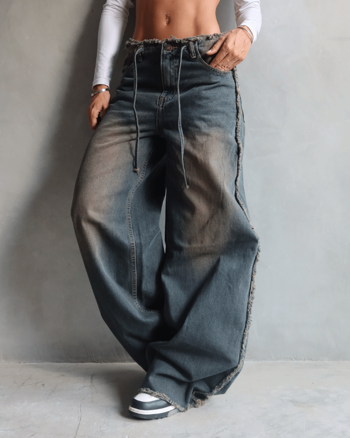 JEAN PREMIUM SEAM DESTROYED AZUL OSCURO