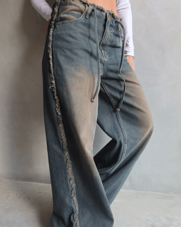 JEAN PREMIUM SEAM DESTROYED AZUL OSCURO