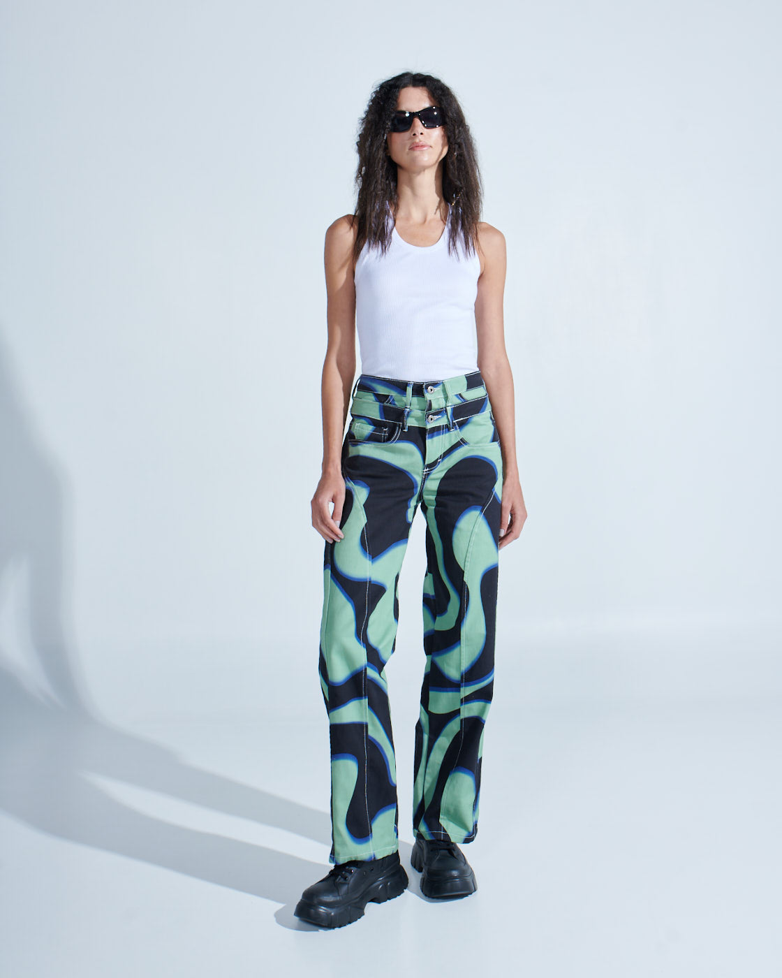 DREME JEAN KINETIC PRINT VERDE