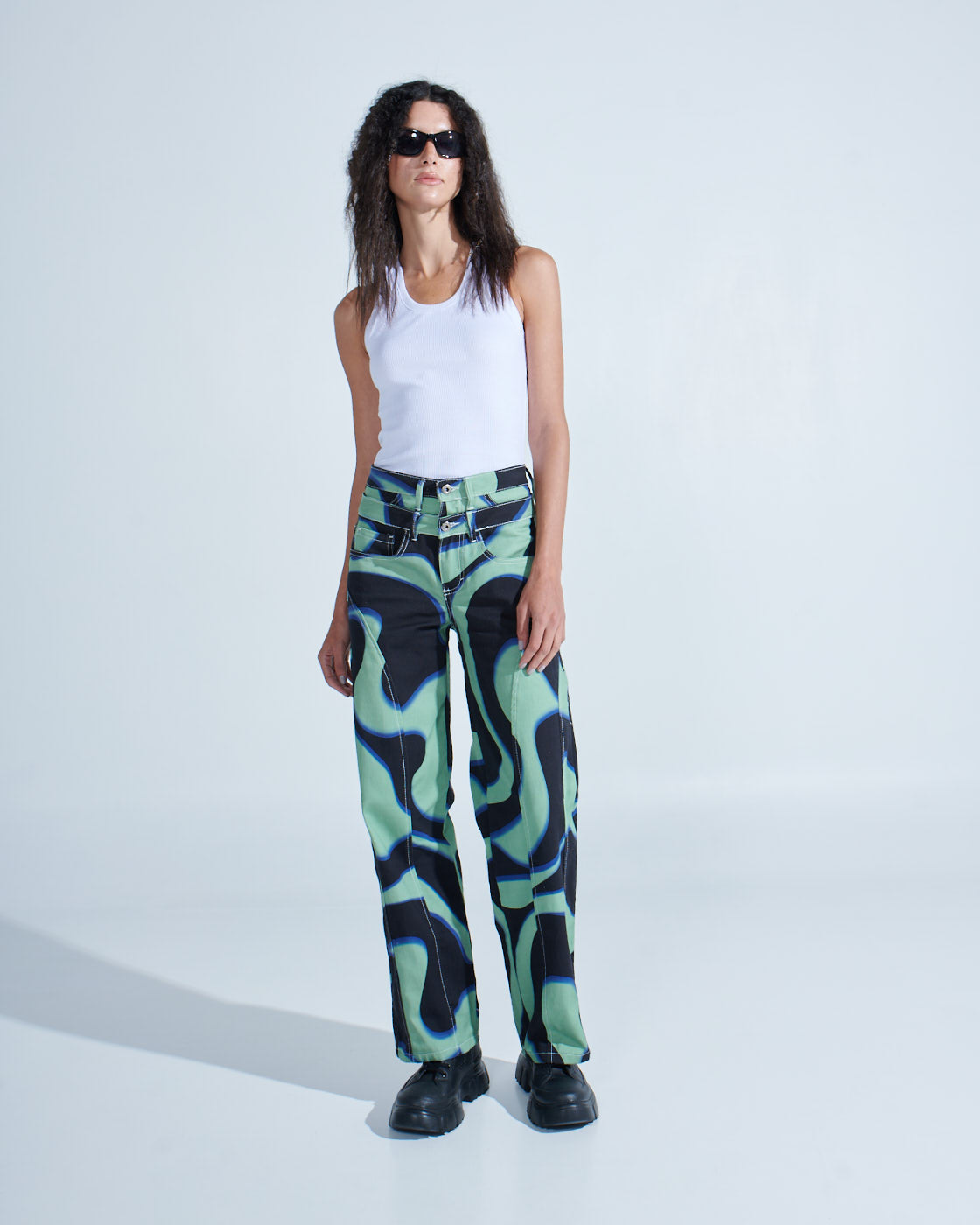 DREME JEAN KINETIC PRINT VERDE