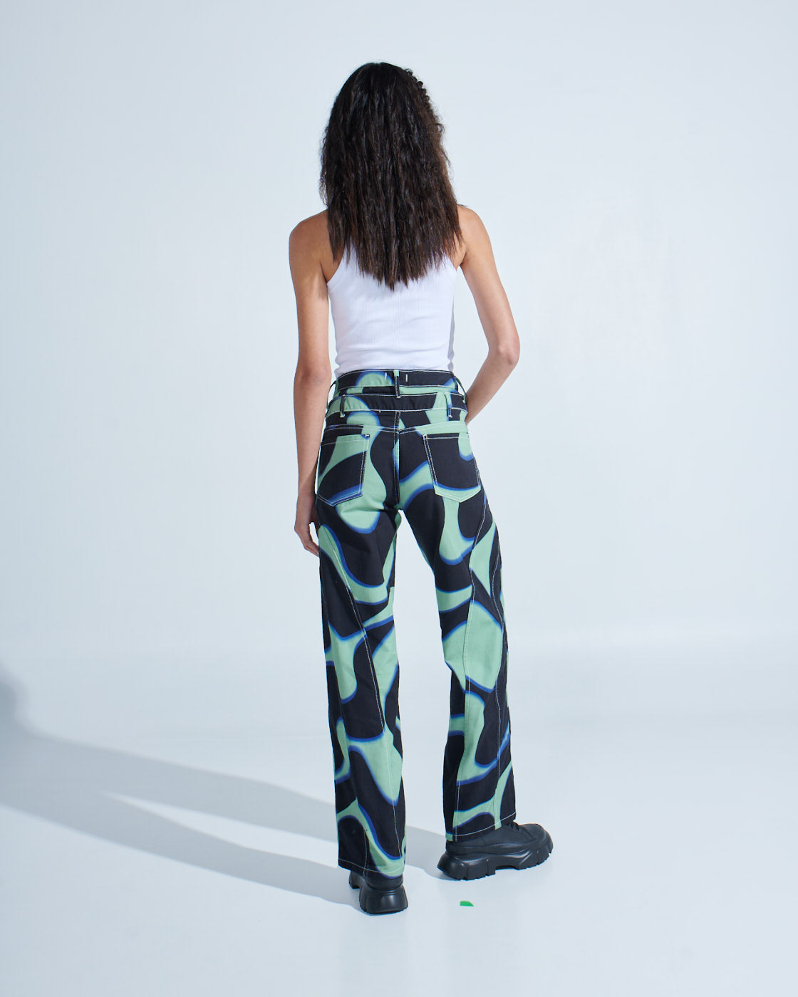 DREME JEAN KINETIC PRINT VERDE