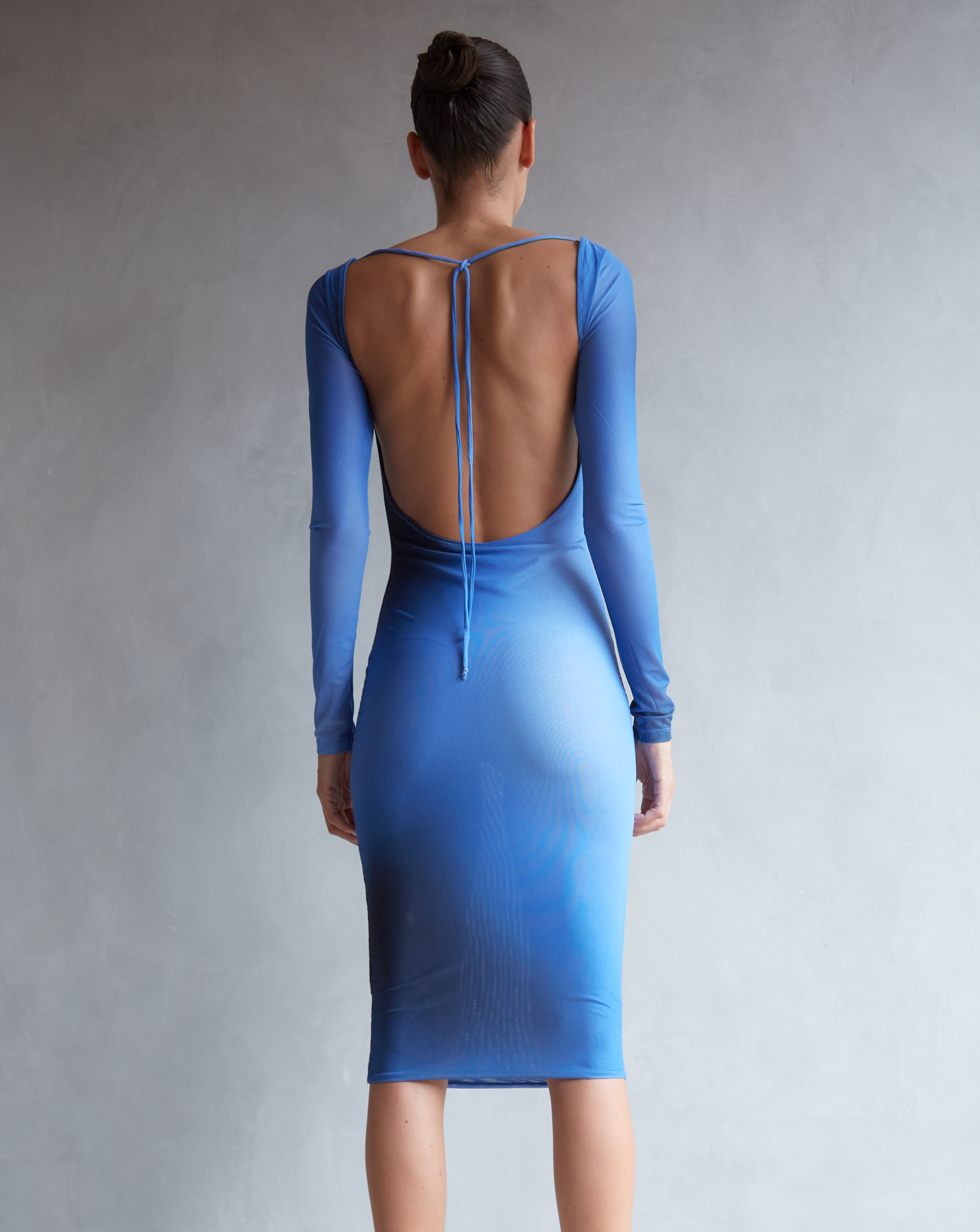 VESTIDO MESH GREAT LAKE AZUL