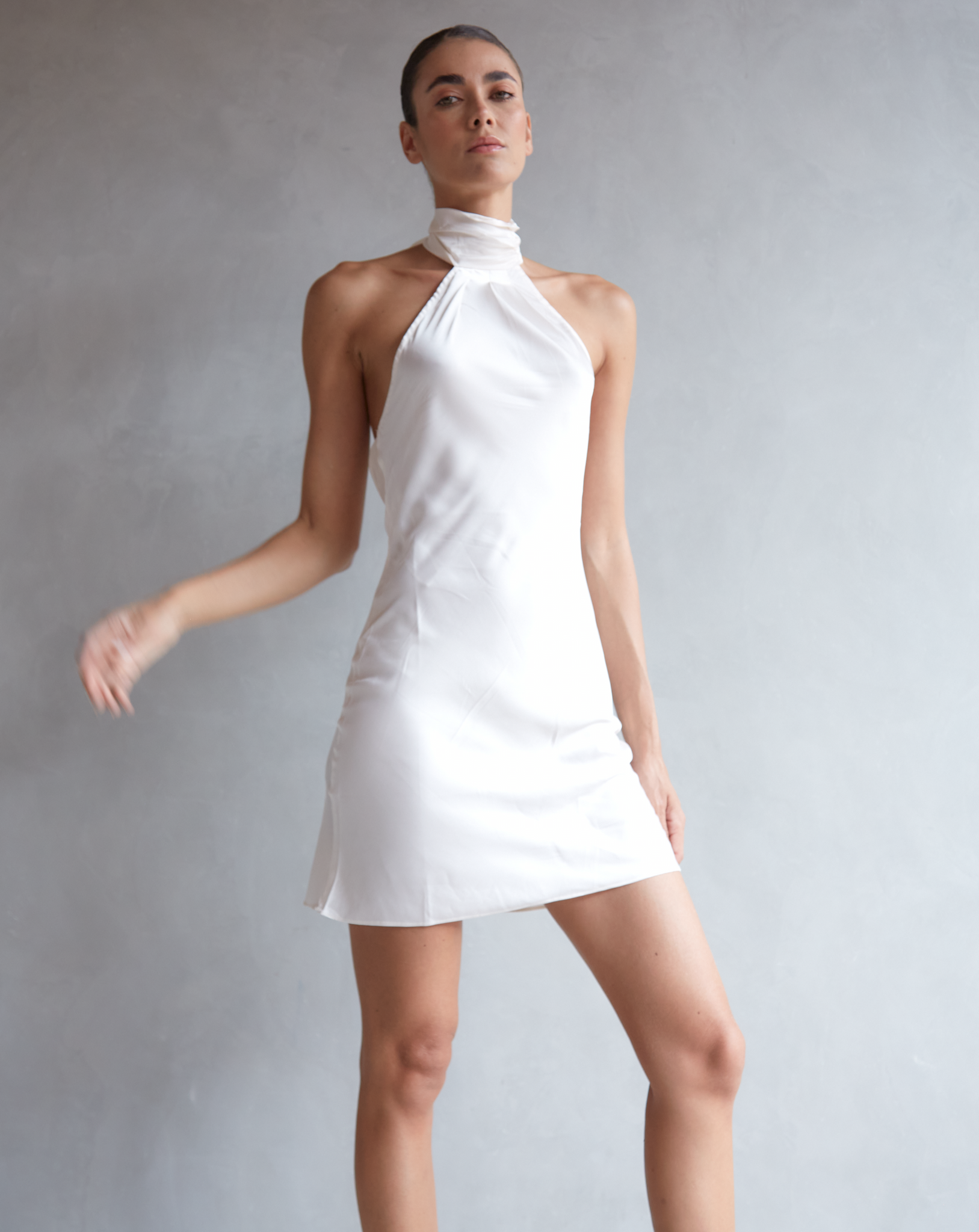 VESTIDO HALTER IRIS IVORY